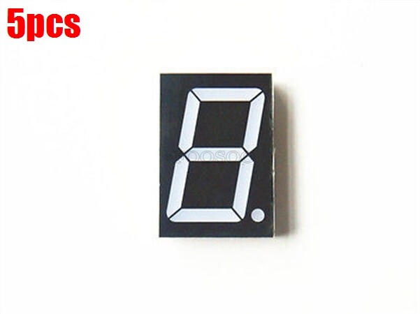 5Pcs 1.8 Inch 1 Digit Red Led Display 7 Segment Common Cathode zi