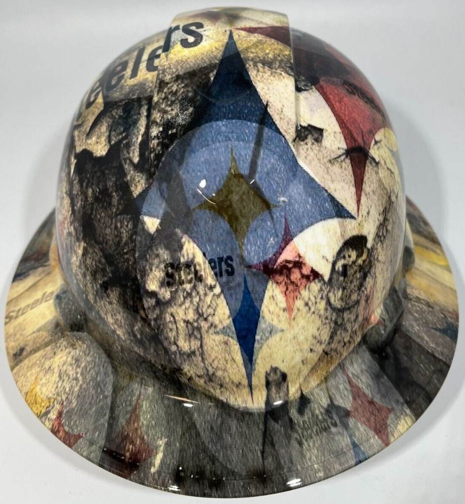 New Full Brim Hard Hat Custom Hydro Dipped PITTSBURG STEELERS