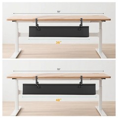 Oxford Cloth Under Desk Cable Management Tray,No-Drill 36″ Desk Cable Managem…