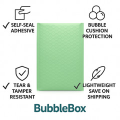 Poly Bubble Mailers Green #0 6.5×10 Self Seal Padded Shipping Envelopes