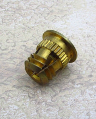 QTY (12) DODGE 1/4-20 X 1/2″ Long, 13/32″ Hole Fit, Flanged Wedge Inserts Brass