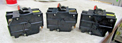 💥3) FEDERAL PACIFIC STAB-LOK 40A CIRCUIT BREAKER 120/240V 2 POLE NA240 LOT OF 3