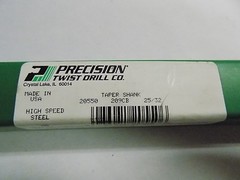 Precision Twist Drill Taper Shank 25/32" Dia. HSS 20550 209CB