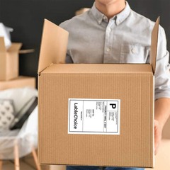 1000 4″x6″ Fanfold Direct Thermal Shipping Labels for Zebra and Rollo Printers