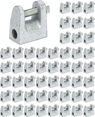Beam Clamp, 50 Pcs 3/8″ Zinc Plated Iron Safety Beam Clamp, 13/16″ Jaw Opening