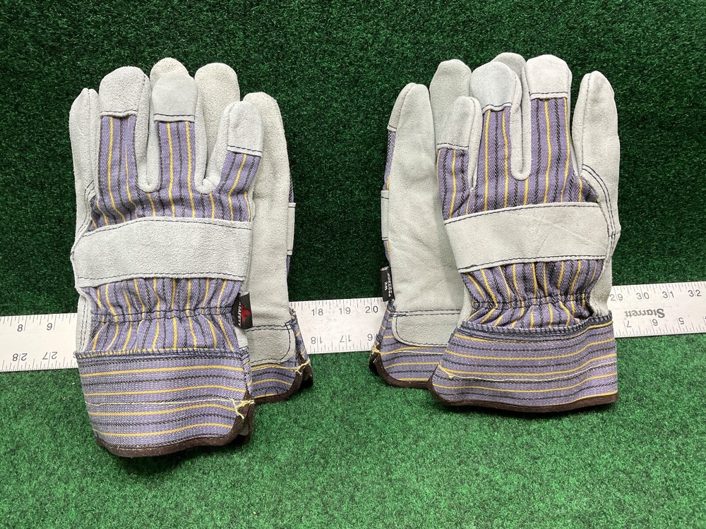 MCR Safety 1400KL Leather Gloves Cowhide Palm Large 2 Pairs