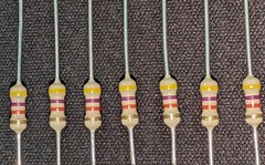 47 K Ohm 1/4 WATT 5% Carbon Film Resistor, (25 pcs) NOS