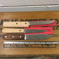 Dexter Russell Green River Works Carbon Steel Kitchen/Butcher Knives, Lot of 3