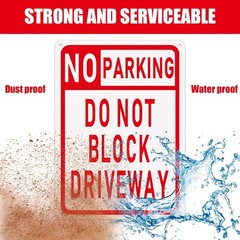 3 Pcs No Parking Sign Do Not Block Driveway 10 X 14 Inches Aluminum Metal