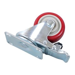 4 Pcs With Brake 360 Degree Heavy Duty Swivel Caster Wheels 3 Inch Plate