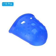 15 x Rubber Finger Tips Silicone Thumb Fingertip Covers Thimble Blue XL Size