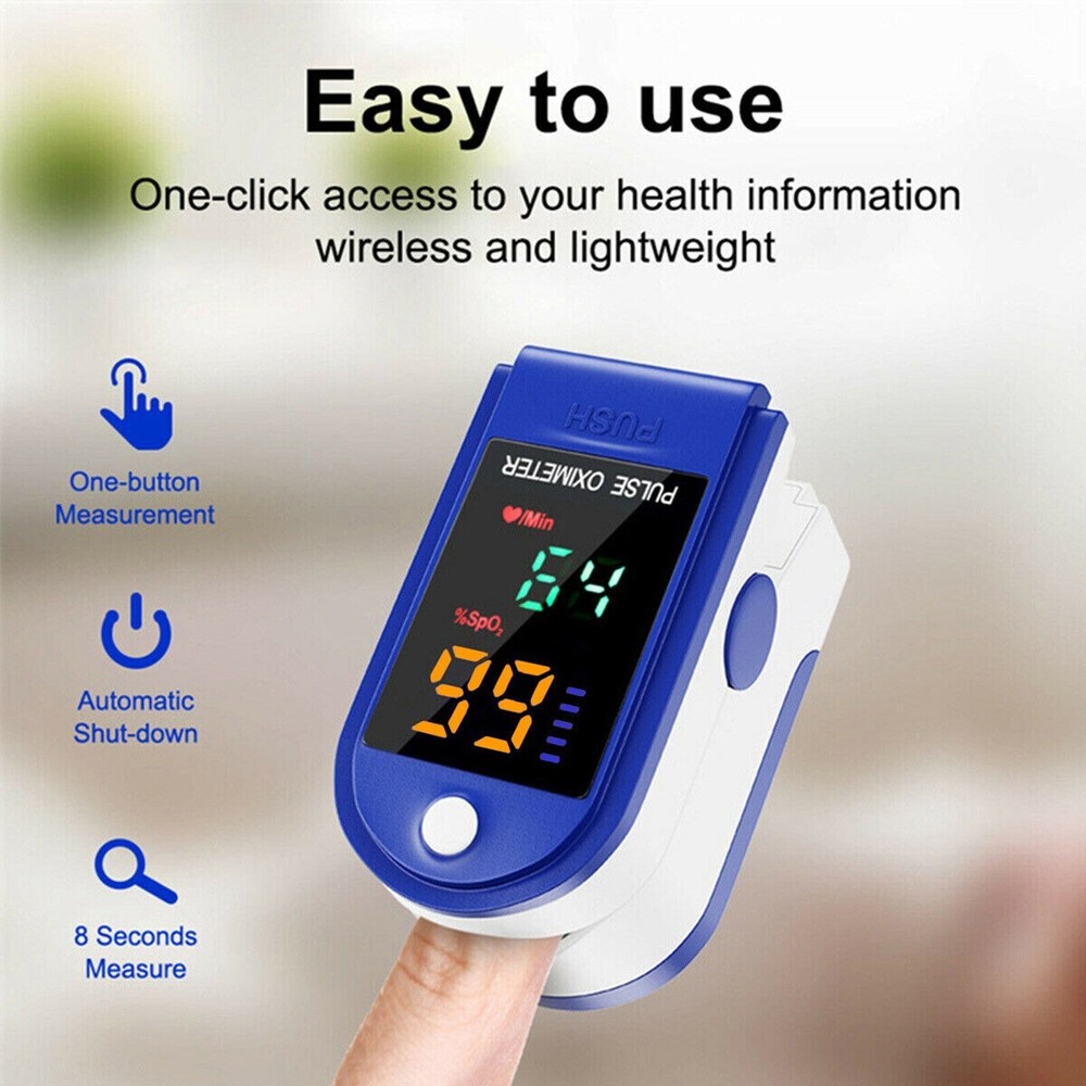 USA Color LED Finger tip Pulse Oximeter Blood Oxygen SpO2 Monitor LK87 USA.