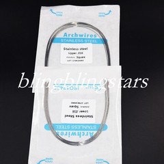 10 Packs Dental Orthodontic Stainless Steel Round Arch Wire Square/Ovoid/Natural