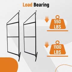 4pcs Universal Shipping Container Shelving Brackets Powder Coated 19.6”x59.3”