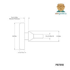 Rubber Pull-Through Bumper 7/8″ Diameter for 1/8″ Hole & 1/8″ Panel – dangoodbuy
