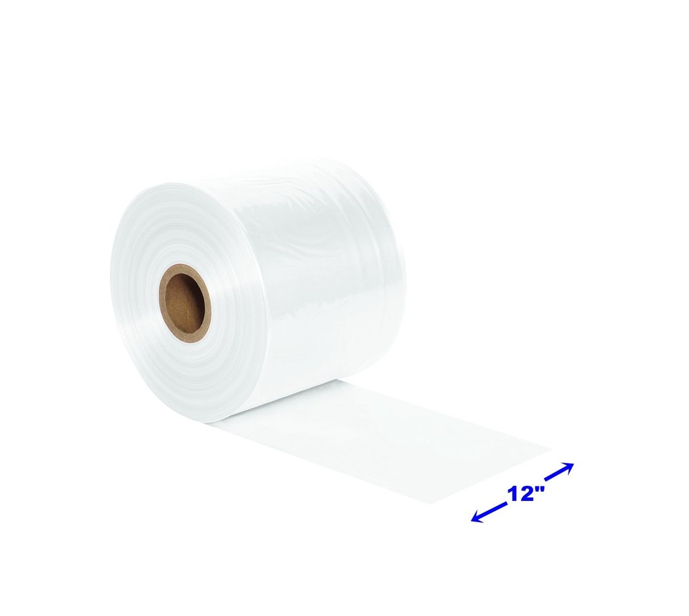 12″ x 725′ Clear Poly Tubing Tube Plastic Bag Polybags Custom Bags on Roll 6 ML