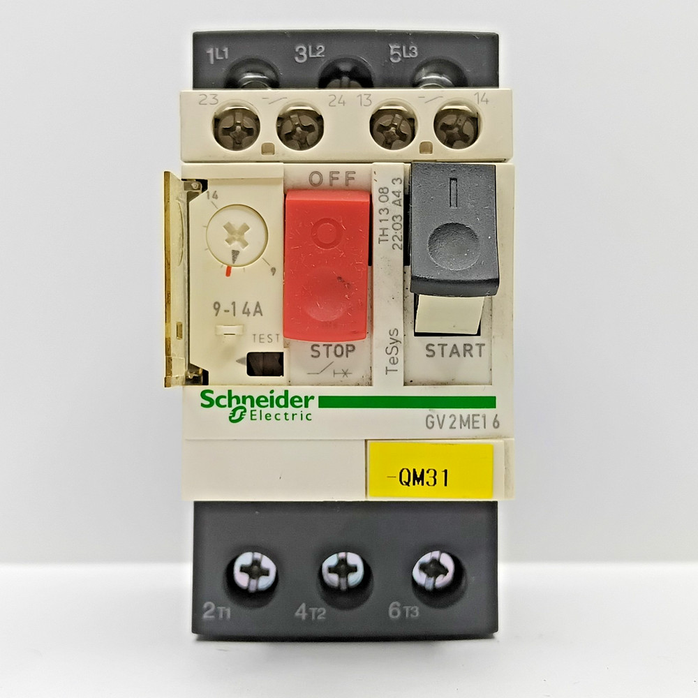 Schneider TeSys GV2ME16 Manual Motor Starter Protector 9-14A 3 Pole Used