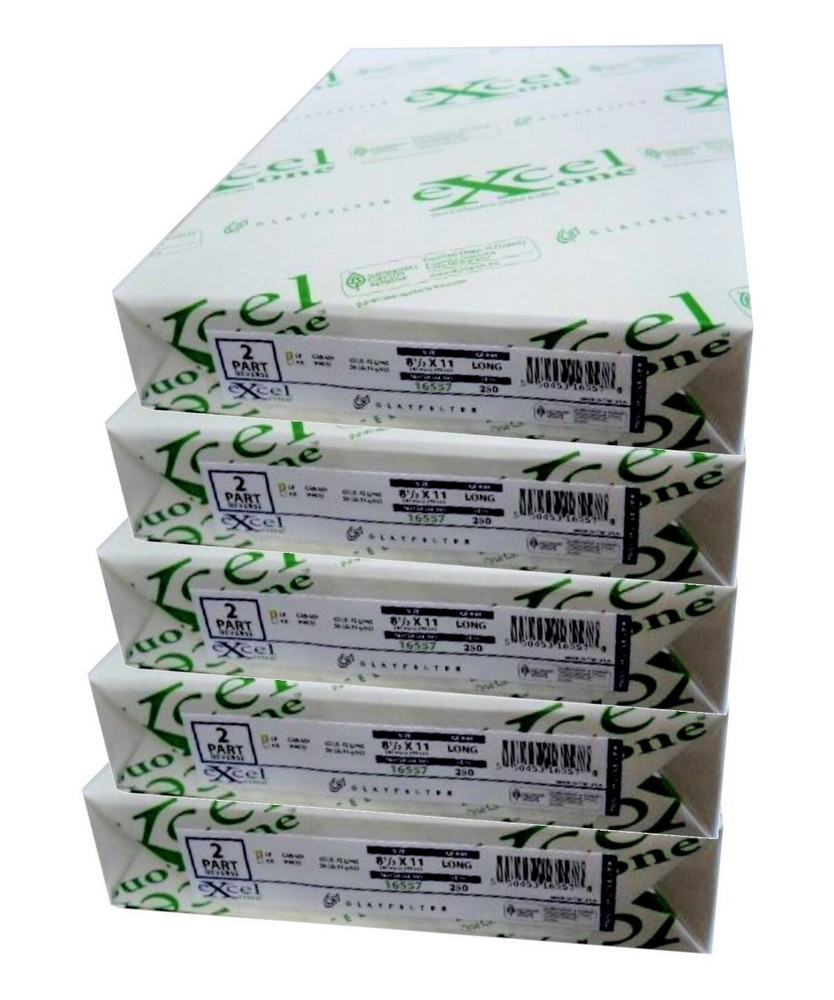 Excel One™ Carbonless 2-Part Rev Paper ), 8.5″ x 11″, (16557) – 5 Reams