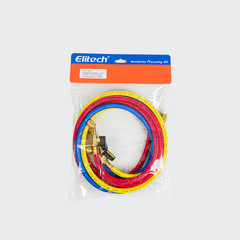 Elitech HVAC Refrigerant Charging Hose Set 1/4” with Ball Valve AC Repair Tool
