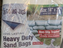NEW! Heavy Duty Sand Bags (24 Pack) Poly Woven – 14in x 25in- Holds up to 50 lbs