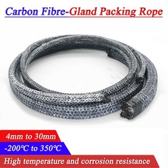 Carbon Fibre Gland Packing Braided Rope Seal Pump & Valve Square 4mm to 30mm