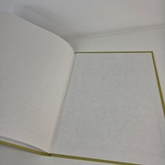 Vintage Federal Supply Service Record Book Set Of 2 Green Cloth Ruled Paper