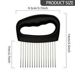 Wooyee Extra-Large Onion Holder for Slicing, Cutter 16 Needles, Black