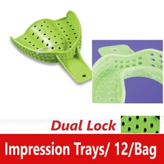 Dental Excellent DUALOCK Impression Trays Superior Retention CHOOSE SIZE Bag/12)
