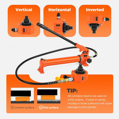 50T Low Profile Hydraulic Ram Jack – 2.56″ Stroke Lifting Cylinder
