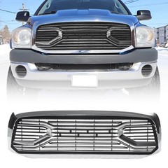 2006-2008 Ram 1500 Front Grille Horizontal ABS Big Horn w/o Light Chrome