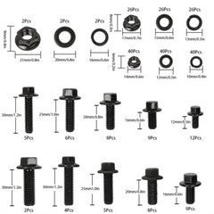 272Pcs Alloy Steel Hex Bolts and Nuts Kit,M6 Bolt,M8x1.25 Bolts,M10-1.5 Bolts