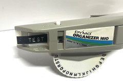 Vintage Manual Dymo Organizer 1610 Grey Label Maker Uses 1/4″ & 3/8″ Tape Works