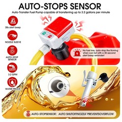 Cordless Automatic Fuel Transfer Pump with Auto Stop Sensor Overfill Protection
