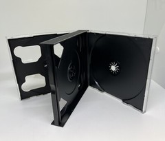 2 PCS NEW QUALITY 23MM(7/8”) 5 DISC MULTI-5 CD JEWEL CASE W/BLACK TRAY- 5CDBLK