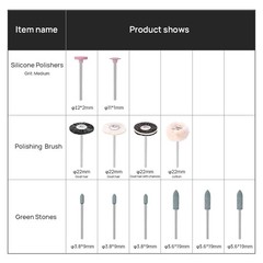 AZDENT Dental Slow Low Speed Handpiece Kit/Composite Polishing Kit RA HP Bur