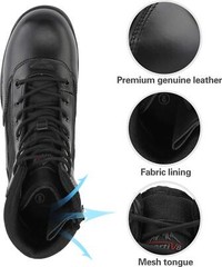 NORTIV 8 Men’s Steel Toe Safety Work Boots Anti-Slip Military Tactical Wide Size