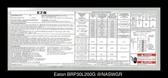Eaton BRP30L200G Main Lug Loadcenter – 200A/240V/N1 – Unused
