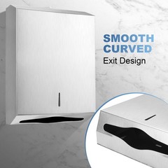Paper Towel Dispenser Wall Mount Commercial, Fingerprint -Proof Paper Towel H…