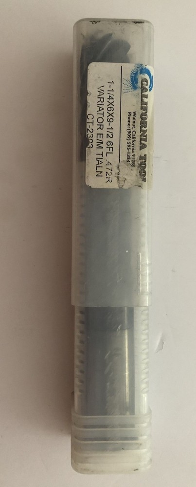 California Tool End Mill CT-2303 1.25 x 6 x 9 – 1/2 6 Flutes .472R