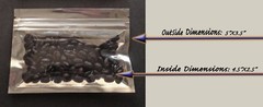 100 Pack – Blue/Clear, Mylar Re-Sealable Zip & Lock Bag 5″x3.5″ Scent Proof Bags