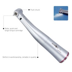 JoyDental 1:5 LED Increasing Contra Angle Handpiece Push 4Spray For Motor