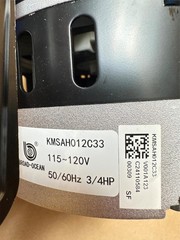 Carrier OEM HVAC Blower Motor HD46MQ133 3/4HP 50/60Hz 115-120V 48FR 1050RPM 1Ph