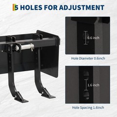 3 Point Hitch 55″Box Blade Scraper Power coated HD Steel W/6 Adj Shanks CAT 0&1