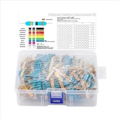 1W Metal Film Resistors Kit – 1220-Piece 122 Values 0.33Ω-2.2MΩ, ±1% Toleranc…