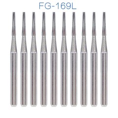 Dental Carbide Burs FG 169L 21mm For High Speed Handpiece 1.6mm Taper Fissure