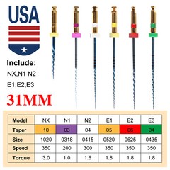Endodontic Dental Root Canal NITI Files Rotary Endo Files 31MM SANDENT