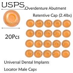 US Dental Universal Locator Overdenture Abutments Retention Caps 1.2/2.4Lbs