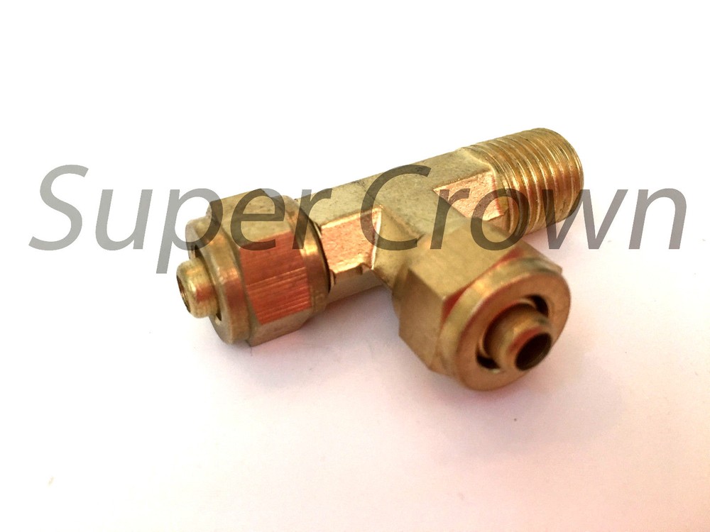 Brass Fittings: Run Tee Tube Pipe OD 5/16″, Male Pipe Thread 1/4″PT Y Connector