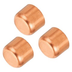 3pcs 5/8″ ID Copper Pipe End Cap Copper Fitting Cap Sweat Plug Solder Connection