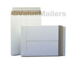100 – 9.75×12.25 C White Rigid Photo Mailers Self Seal Stay Flat Stayflats .028